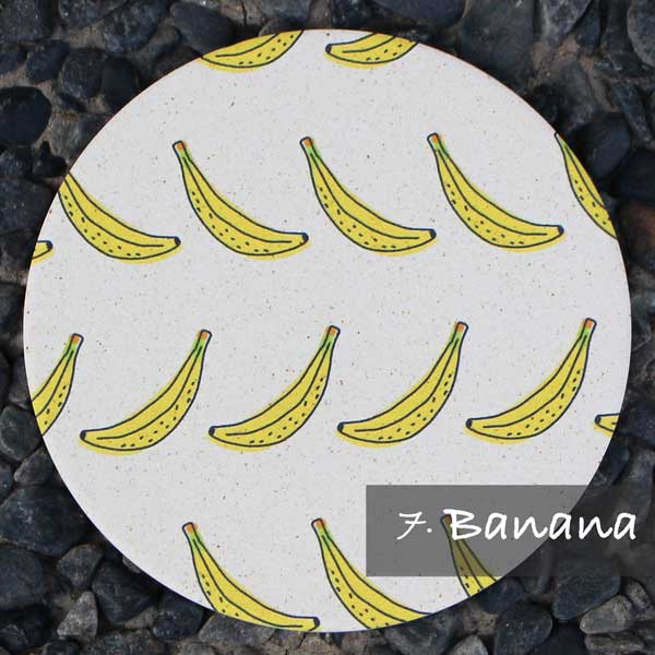 りっぷうや おしゃれな珪藻土コースター FUN FRUIT バナナ | Banana