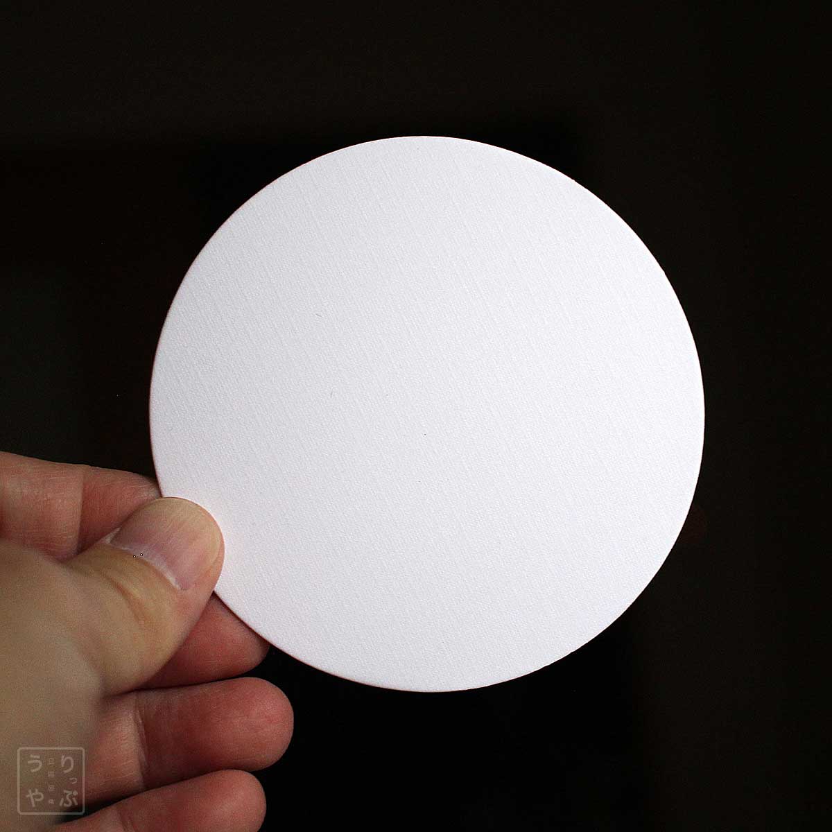 紙製コースター 白 丸 9cm径 1mm厚 10枚