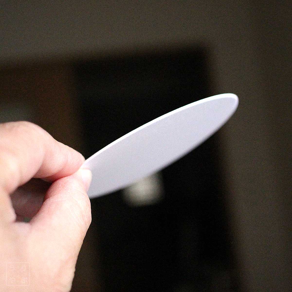 紙製コースター 白 丸 9cm径 1mm厚 10枚 横から