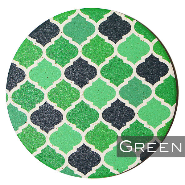 グリーン｜りっぷうや珪藻土コースター Moroccan Style